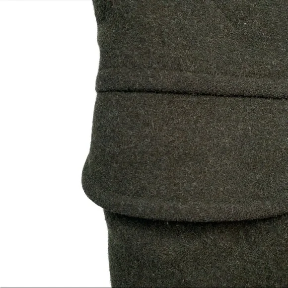 J.Crew 100% Wool Peacoat – Olive Green (L) | Classic Warm Heavyweight Coat - Picture 5 of 11